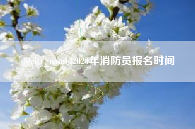 商洛2020年消防员报名时间
