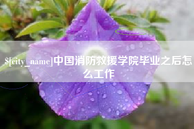 商洛中国消防救援学院毕业之后怎么工作