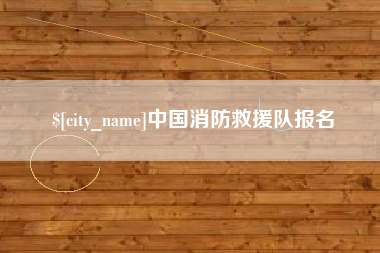 商洛中国消防救援队报名