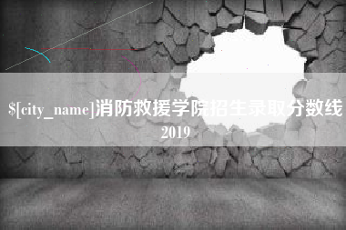 商洛消防救援学院招生录取分数线2019