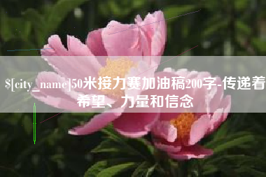 商洛50米接力赛加油稿200字-传递着希望、力量和信念