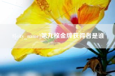 商洛第九枚金牌获得者是谁