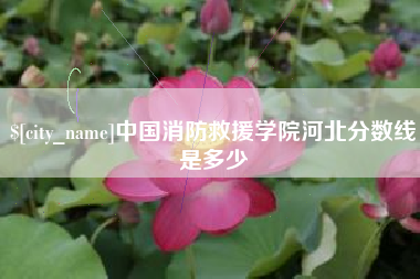 商洛中国消防救援学院河北分数线是多少