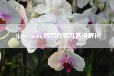 商洛西方命数九宫格解析