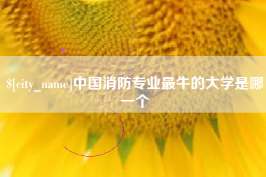 商洛中国消防专业最牛的大学是哪一个