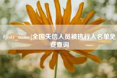 商洛全国失信人员被执行人名单免费查询