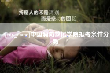 商洛中国消防救援学院报考条件分数