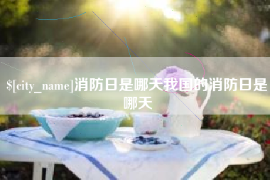 商洛消防日是哪天我国的消防日是哪天