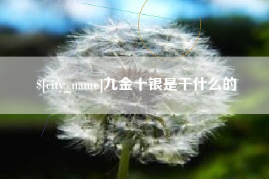 商洛九金十银是干什么的