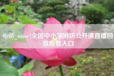 商洛全国中小学消防公开课直播回放观看入口