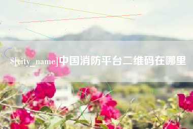 商洛中国消防平台二维码在哪里