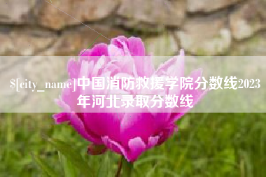 商洛中国消防救援学院分数线2023年河北录取分数线