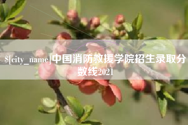 商洛中国消防救援学院招生录取分数线2021