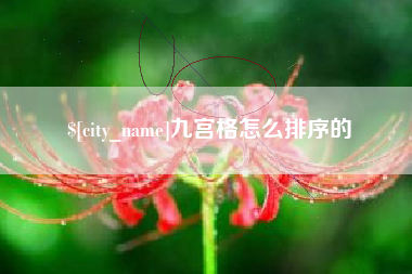 商洛九宫格怎么排序的