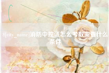 商洛消防中控证怎么考取需要什么条件