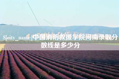商洛中国消防救援学院河南录取分数线是多少分