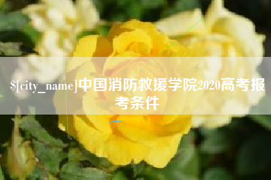 商洛中国消防救援学院2020高考报考条件