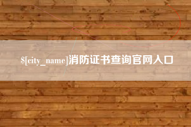 商洛消防证书查询官网入口