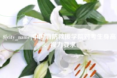 商洛中国消防救援学院对考生身高、视力要求