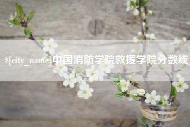 商洛中国消防学院救援学院分数线