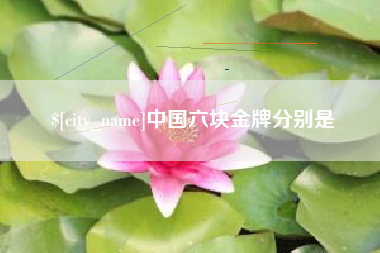 商洛中国六块金牌分别是